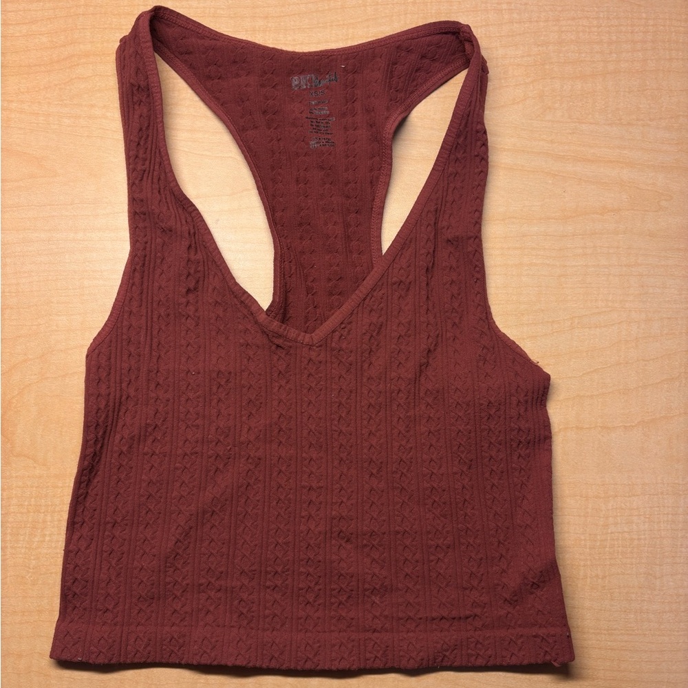 BKE Essentials Brick Red Textured Top